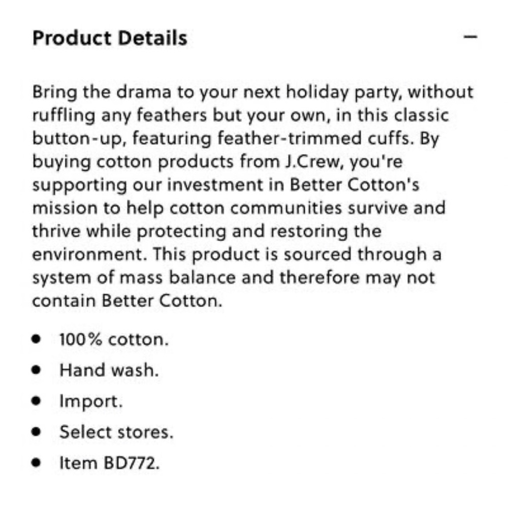 Ltd Edition - Sold Out Cotton Poplin Shirt with Feather Trim J.Crew Collection - Picture 5 of 10